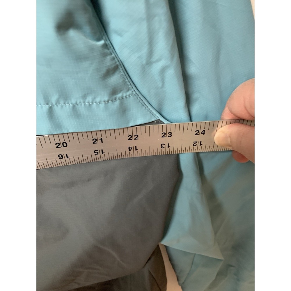 Quiksilver Jacket Mens XL Blue Gray Hooded Packable Windbreaker Outdoor School - Picture 12 of 12